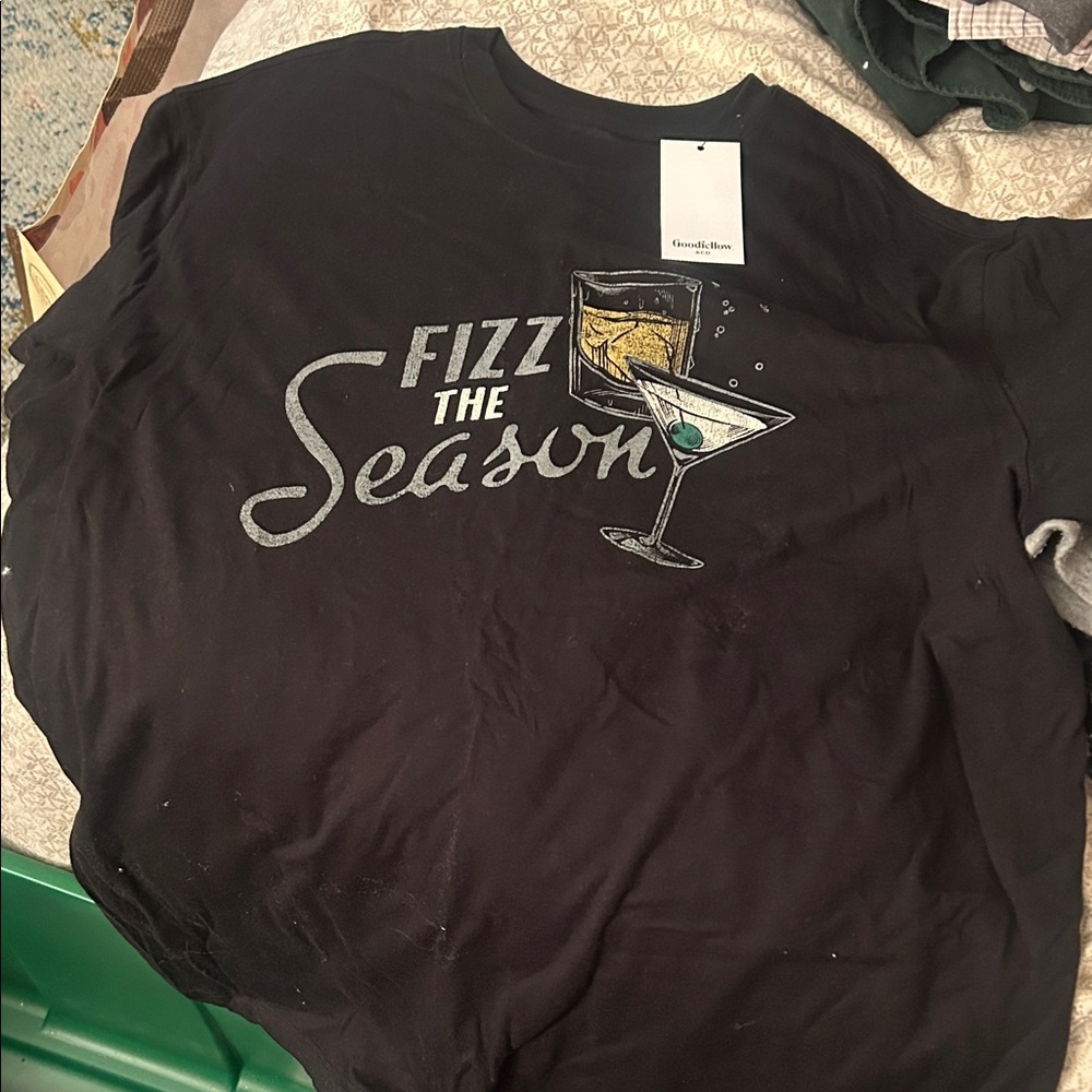 Goodfellow & Co Black Fizz the Season Tee